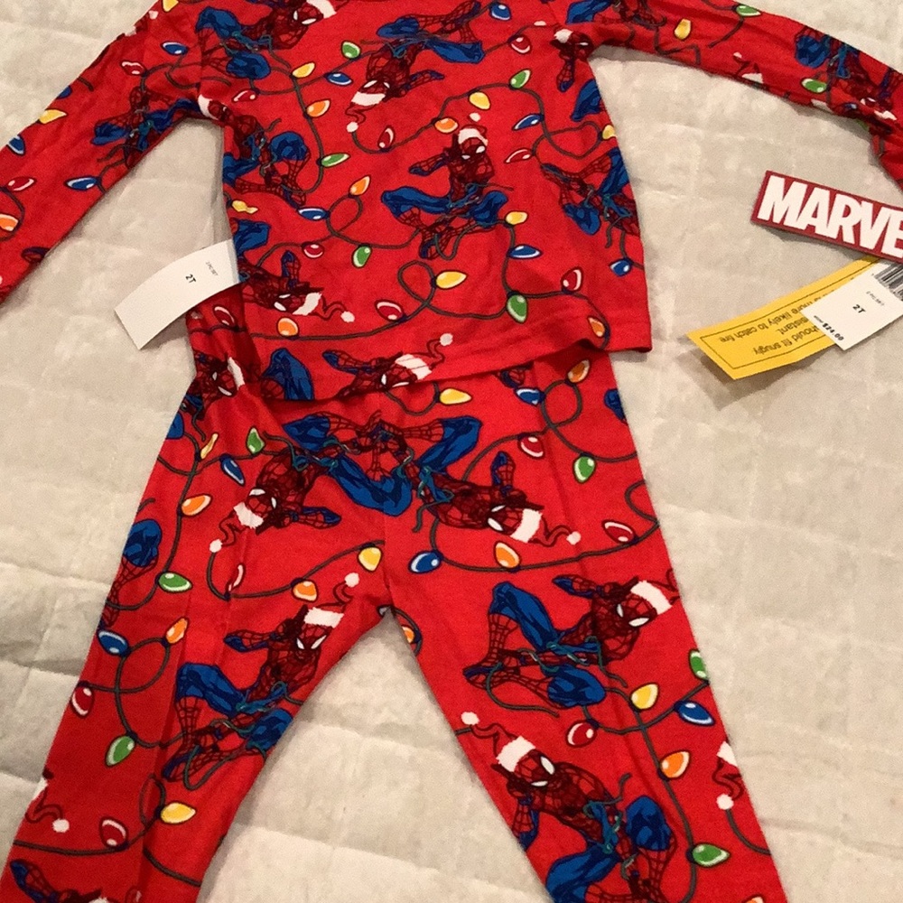 Marvel Red Spider-Man Holiday Kids Pajama Set